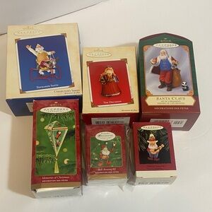Hallmark Keepsake Ornaments Santa Collection set of 6